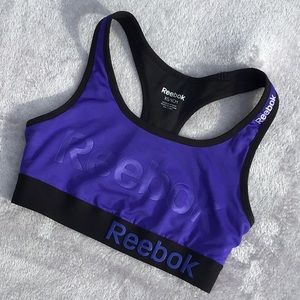 Reebok Purple & Black Racerback Sports Bra XS